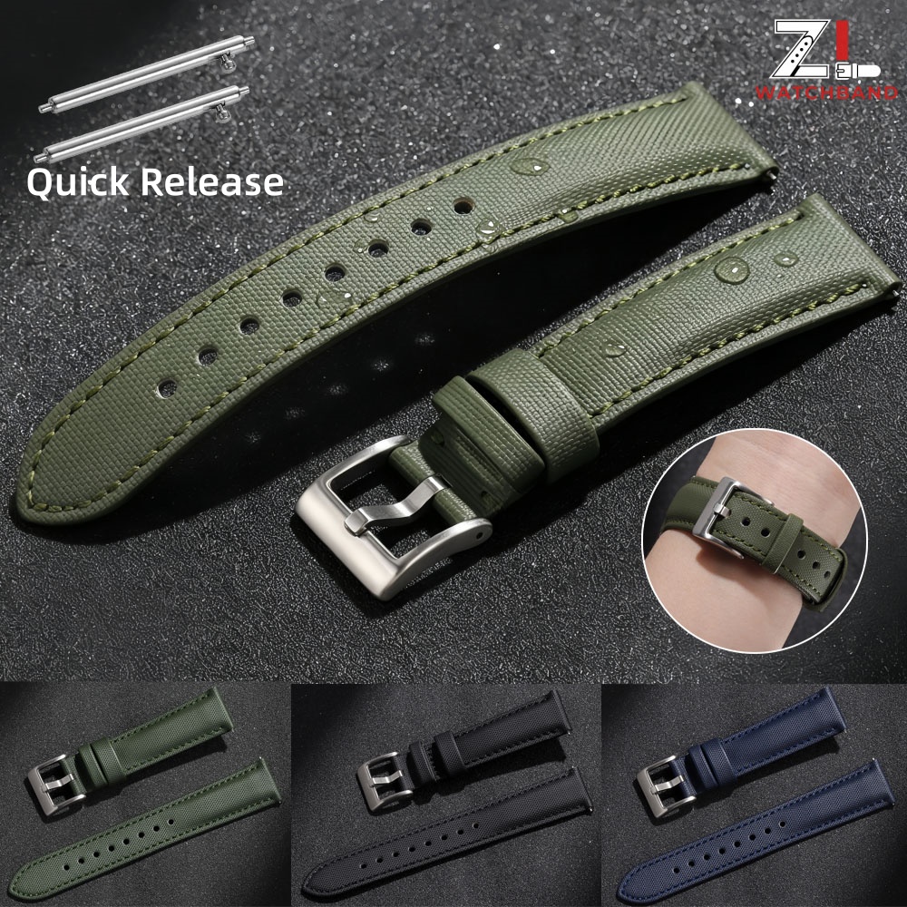 Canvas Strap Watch - プレミアム帆布時計バンド ブランパン用 オメガストラップ用 18mm 20mm 22mm