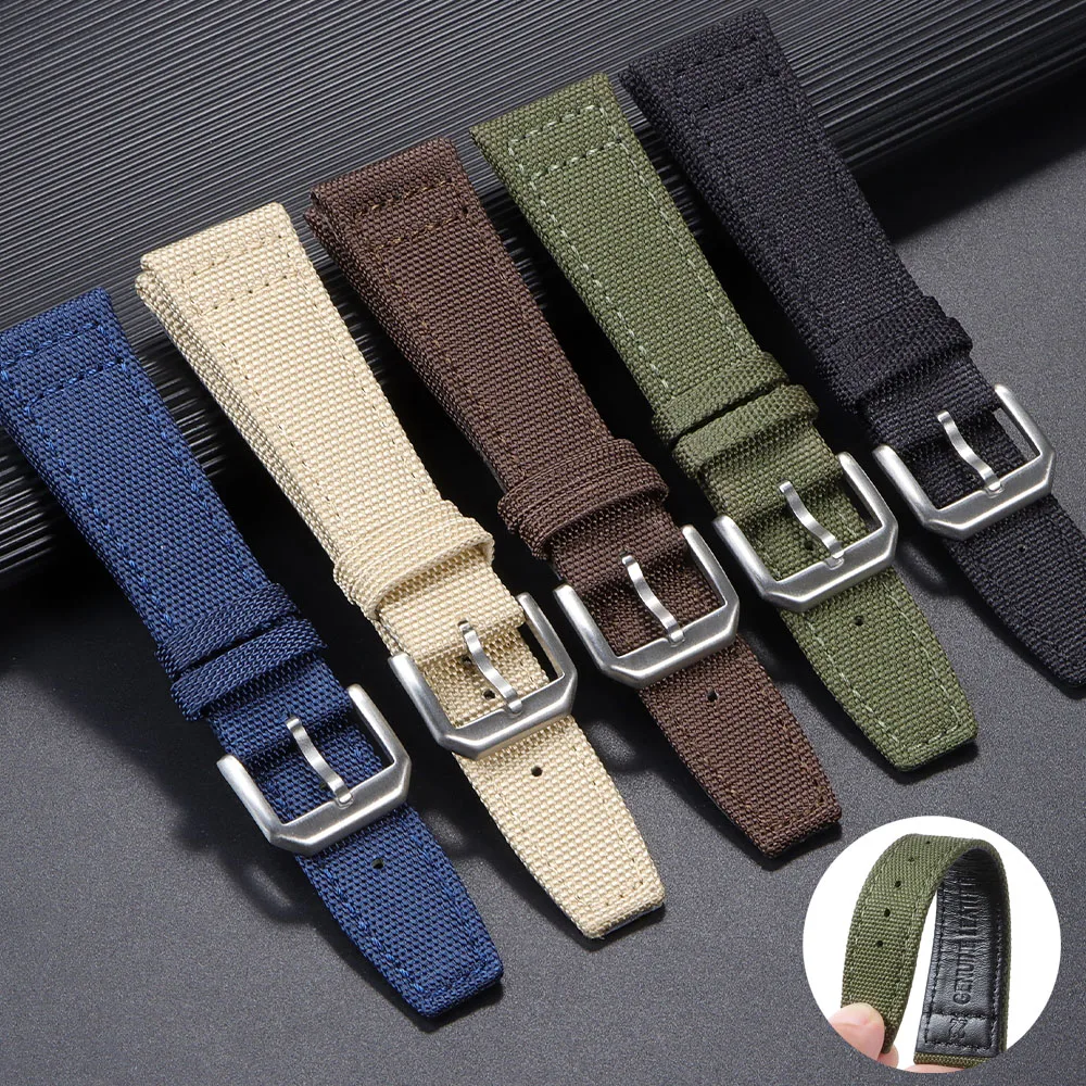 Nato Strap Nylon - ナイロンキャンバス時計ストラップ IWC パイロット時計バンド 20 ミリメートル 21