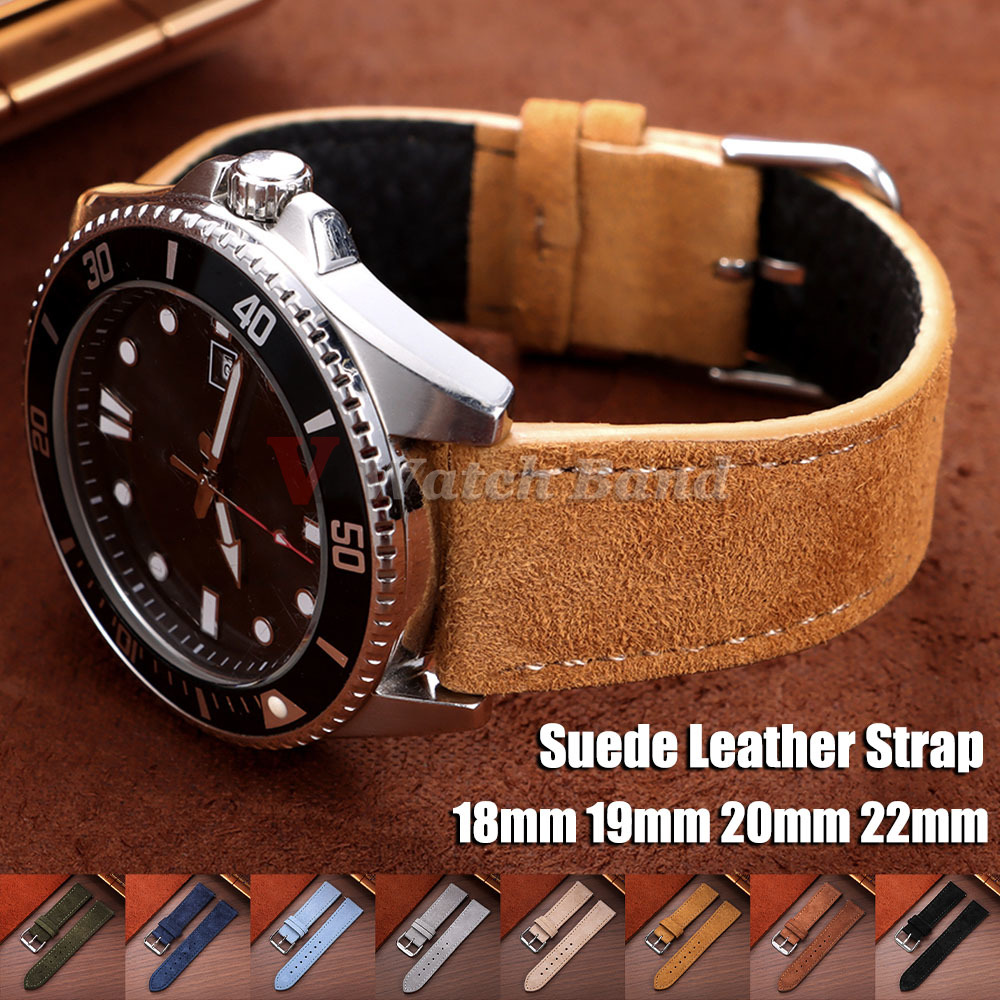 Suede Strap Watch - スエードレザー時計ストラップ 18 ミリメートル 19 ミリメートル 20