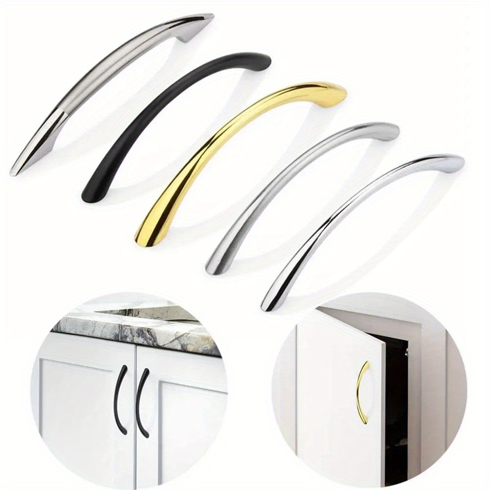 Curved Spring Bar - 10 個亜鉛合金湾曲ハンドル家具ハードウェア家具ハンドル多機能引き出しプルハンドルキャビネット