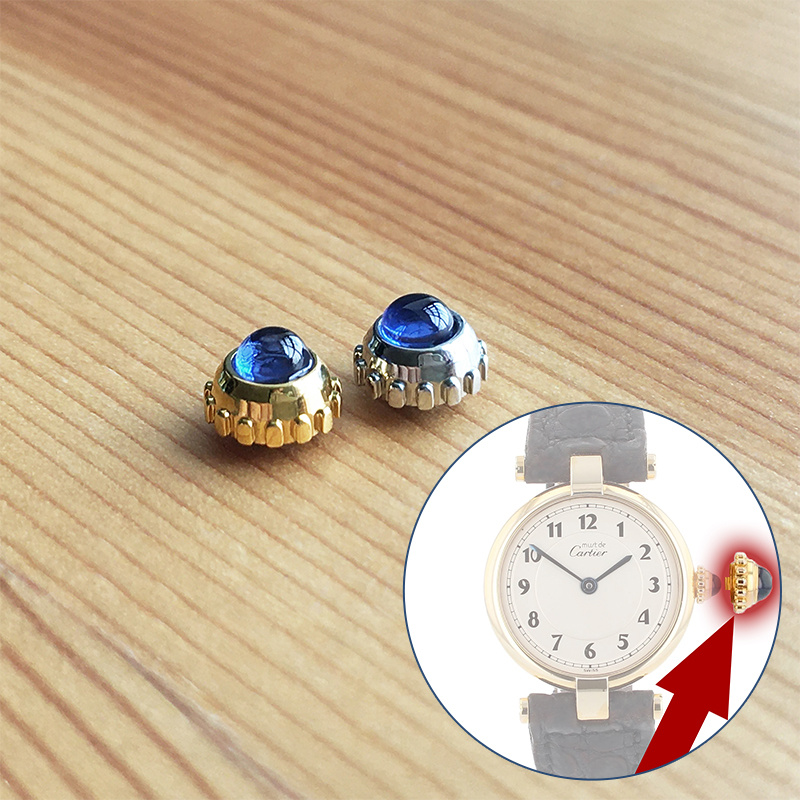 Cartier Watch Tank - サファイアの時計クラウン用カルティエ必要vendomeタンクヴァーメイルクォーツ時計