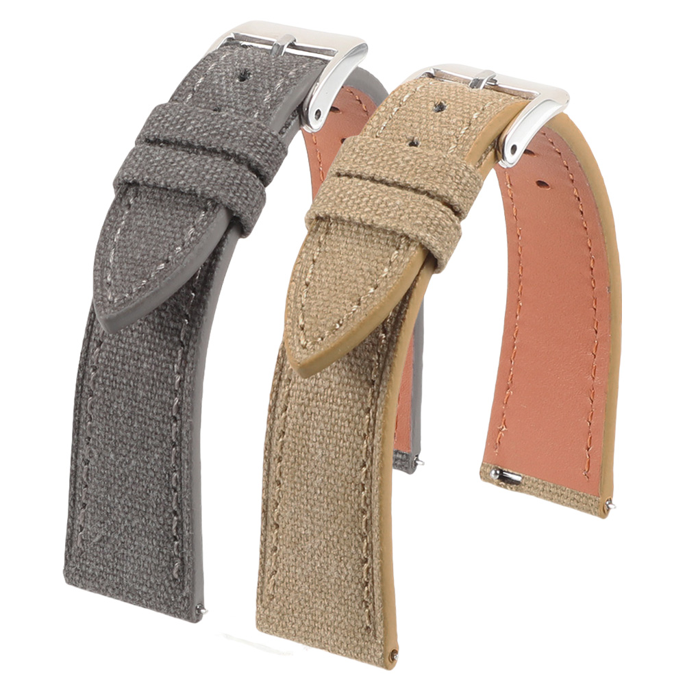 Canvas Strap Watch - 手作りスリム時計ストラップ 18 ミリメートル 20 ミリメートル 22