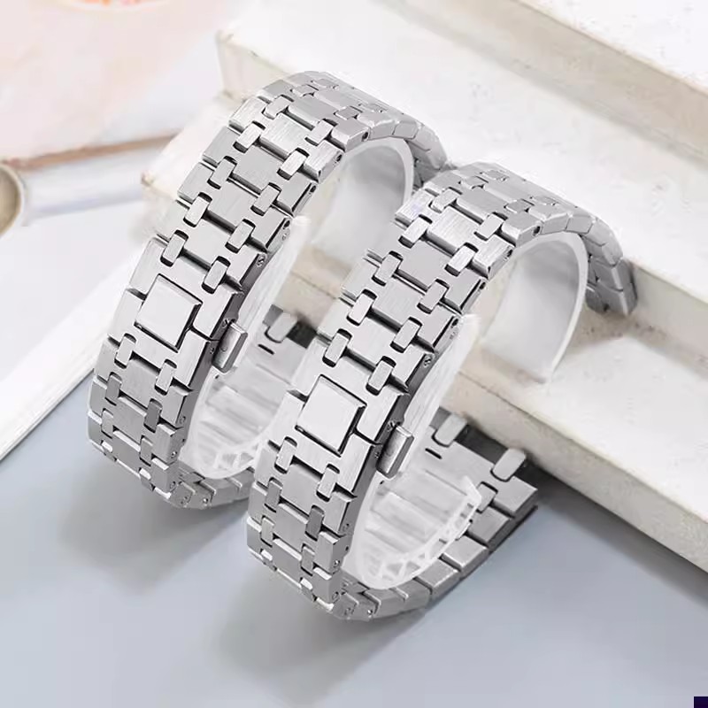 Audemars Piguet Watch Royal Oak - 904 ステンレス鋼シルバーブレスレット AP 15400 オーデマピゲロイヤルオークストラップメンズ時計バンド 26