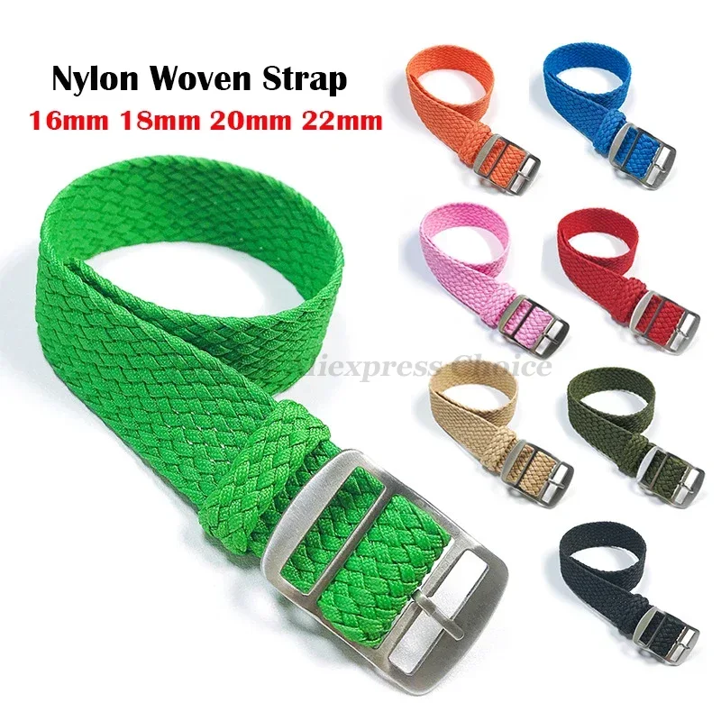 Perlon Strap Woven - 生地織ナイロン時計バンドリストバンド 14 ミリメートル 16 ミリメートル 18