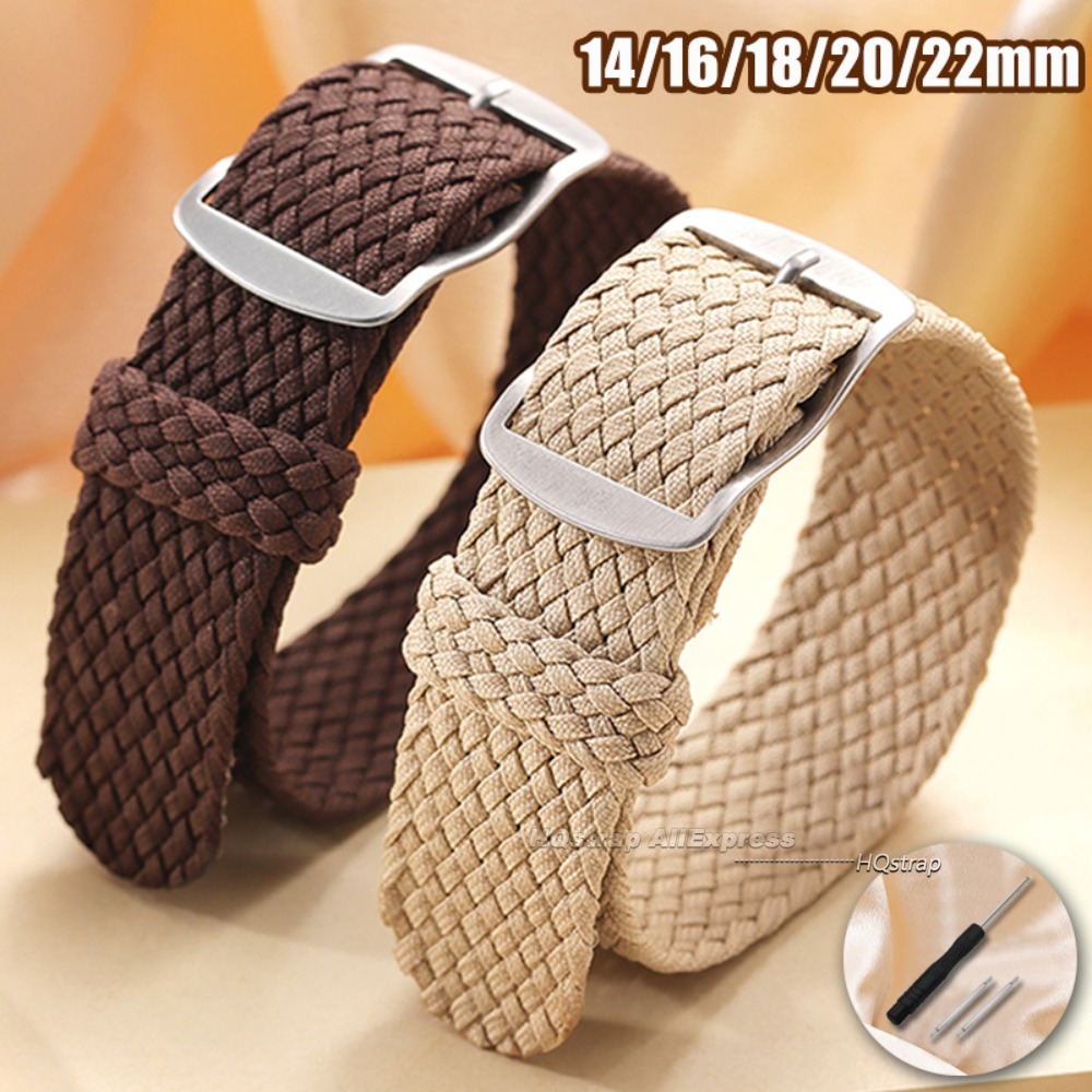 Perlon Strap Woven - ナイロン織りキャンバス時計バンド 14mm 16mm 18mm 20mm 22mm