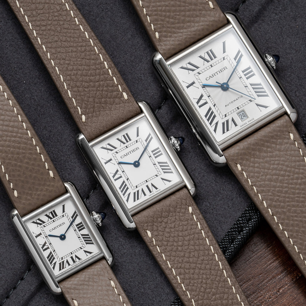 カルティエバロンブルー時計ストラップ木綿 18 ミリメートル - Cartier Watch Ballon Bleu のレビューと価格