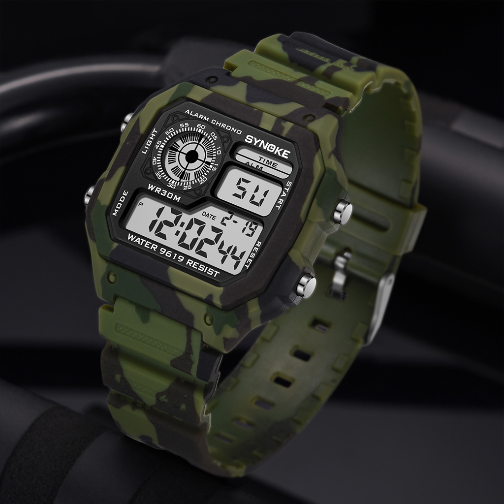 Synoke 屋外軍事デジタル腕時計男性ファッションレトロナ - Canvas Strap Watch のレビューと価格