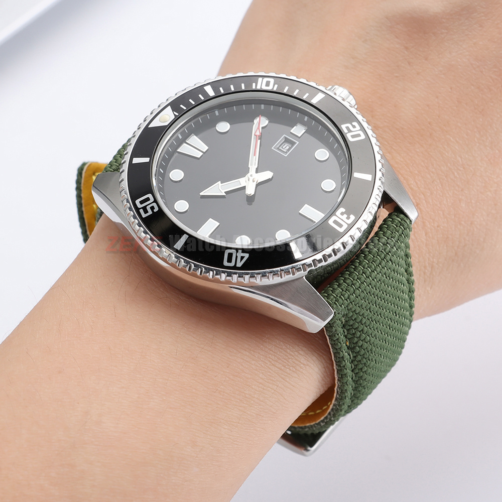 防水帆布時計バンドナイロンレザー時計バンド 20 ミリメート - Leather Strap Quick Release のレビューと価格
