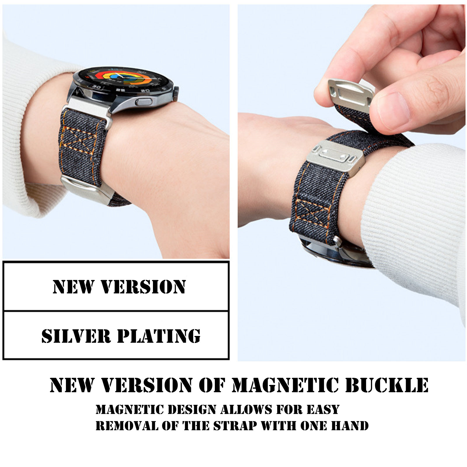 Amazfit Falcon バンド用磁気バンド、柔らかく軽 - Canvas Strap Watch のレビューと価格