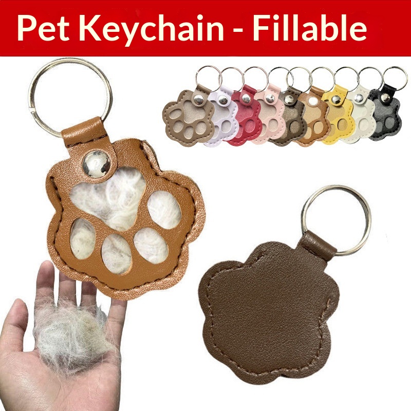 犬の毛コレクターキーホルダー革製ペットメモリアル記念品毛皮収 - Leather Strap Quick Release のレビューと価格