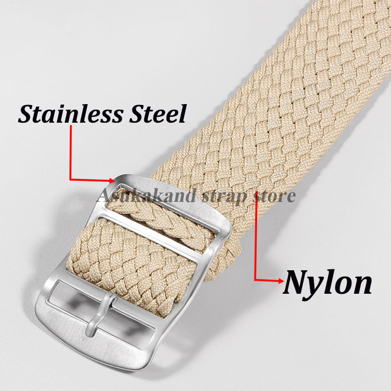 高品質ナイロンストラップペロン時計バンド用 14 ミリメート - Perlon Strap Woven のレビューと価格