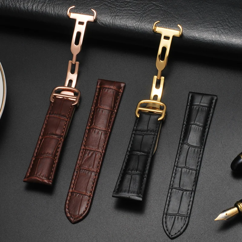 男性と女性のための竹の結び目パターンを備えた本革の時計バンド - Cartier Watch Santos のレビューと価格
