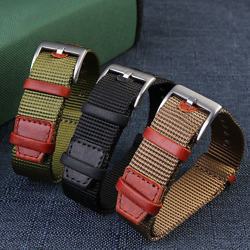 ミリタリースポーツストラップ,ナイロン,キャンバス,20mm - Nato Strap Nylon のレビューと価格
