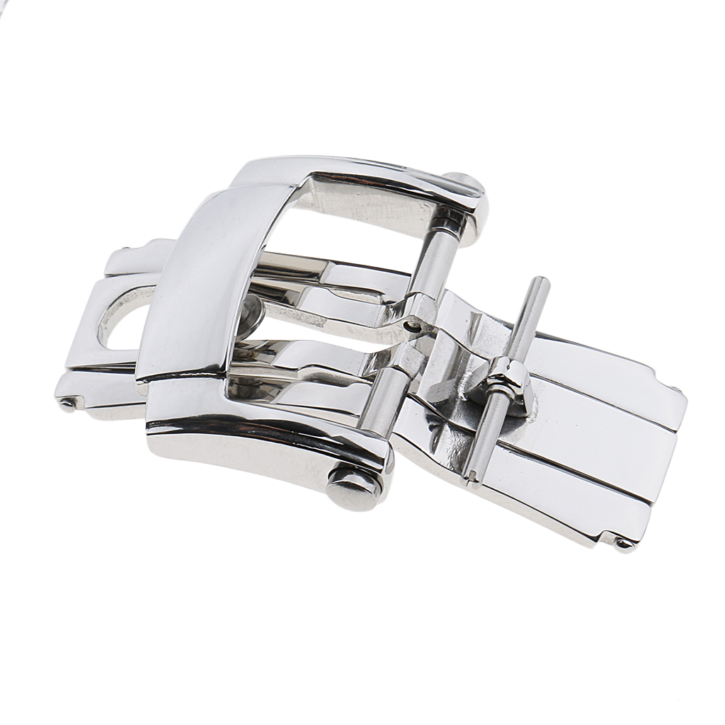 ステンレス鋼展開クラスプ時計ストラップ 18 ミリメートル - Butterfly Clasp Deployant のレビューと価格