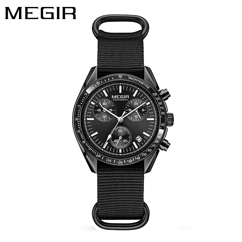 MEGIR 2247 新型高級メンズ腕時計 キャンバス編み込 - Canvas Strap Watch のレビューと価格