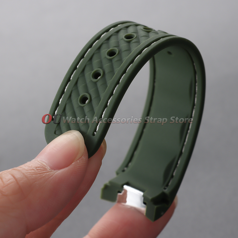 カーブエンドシリコン製時計ストラップ 20mm オメガ シー - Omega Watch Seamaster のレビューと価格