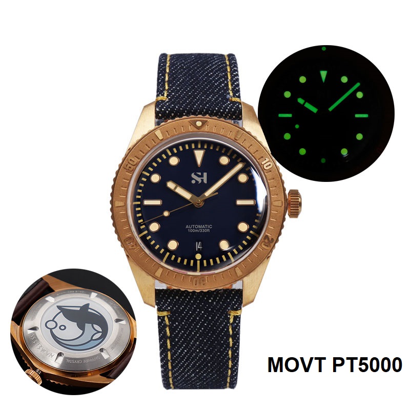 メンズメカニカルブロンズウォッチ,ハンドウィンド腕時計,se - Canvas Strap Watch のレビューと価格