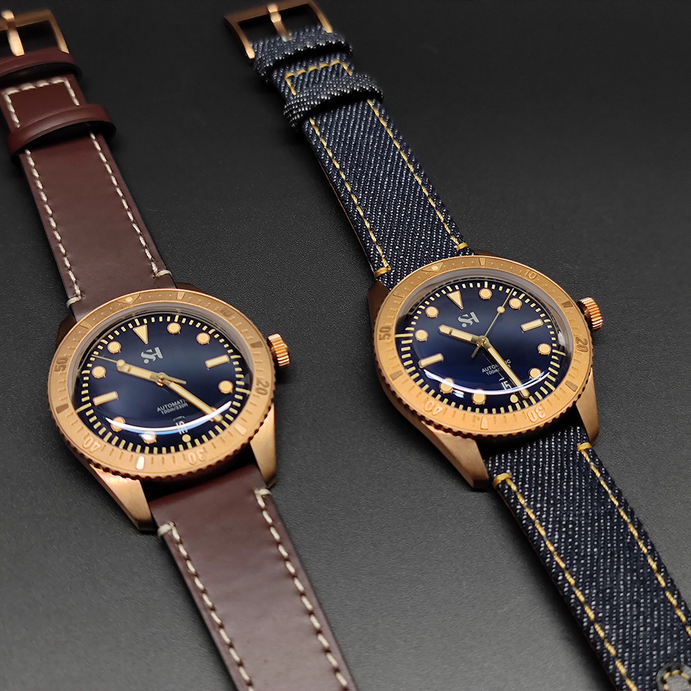 メンズメカニカルブロンズウォッチ,ハンドウィンド腕時計,se - Canvas Strap Watch のレビューと価格