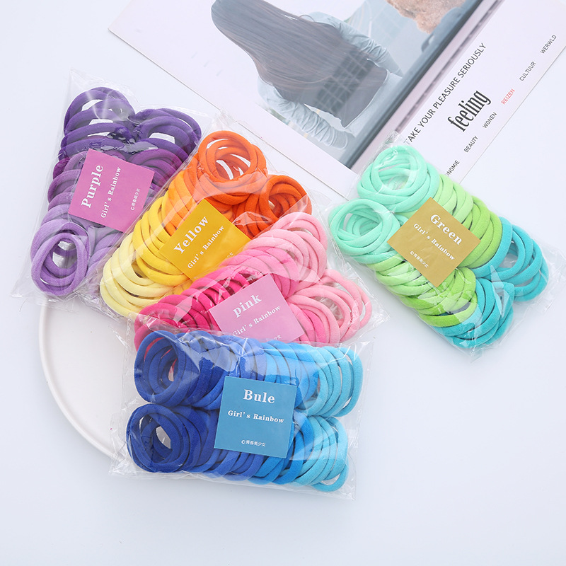 50 ピース/セット女性ガールズ基本ヘアバンド 4 センチメ - Silicone Band Women のレビューと価格
