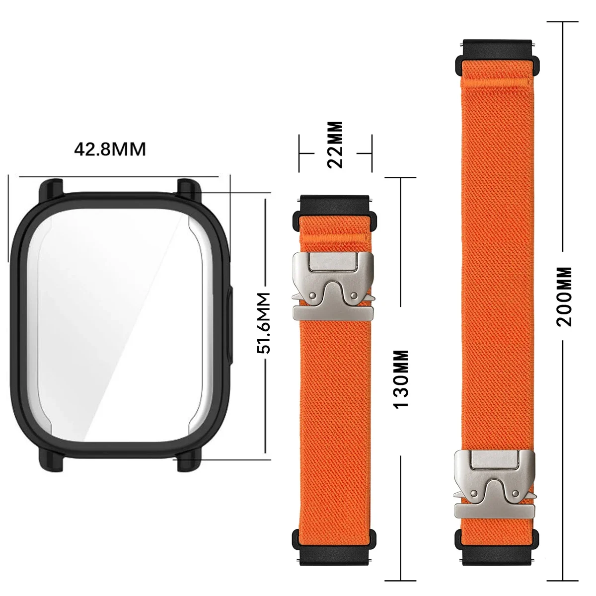 Redmi Watch 5/5 Lite用 ナイロンストラッ - Parachute Strap Elastic のレビューと価格