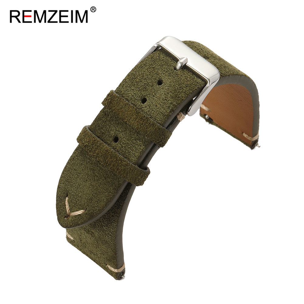 ユニセックススエードレザー時計ベルト 18mm 20mm 2 - Suede Strap Watch のレビューと価格