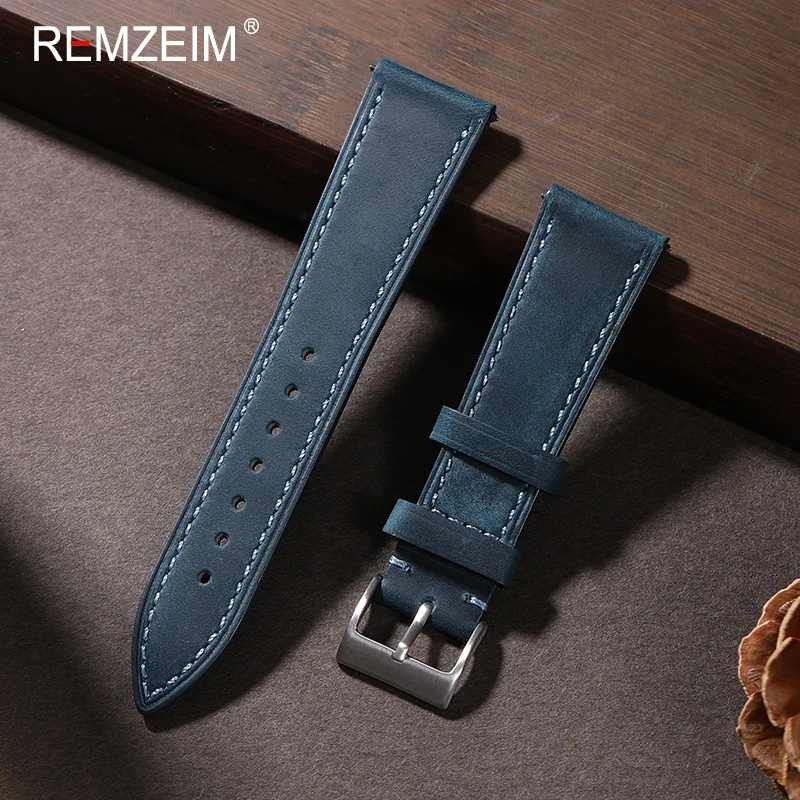 クレイジーホース-クイックリリースレザーウォッチストラップ、 - Leather Strap Quick Release のレビューと価格