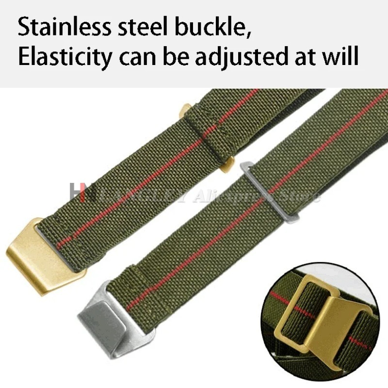 セイコー、オメガ、チューダースポーツブレスレット用伸縮性ナイ - Parachute Strap Elastic のレビューと価格
