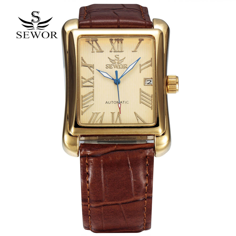 Sewor-男性用の長方形の高級機械式時計,クラシックなゴー - Cartier Watch Santos のレビューと価格