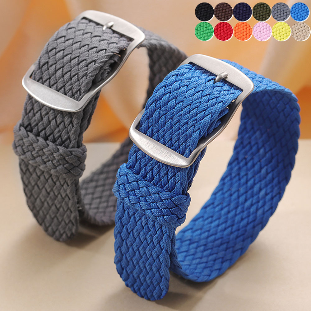 高品質織りナイロンストラップ、ペルロン製14mm 16mm  - Perlon Strap Woven のレビューと価格