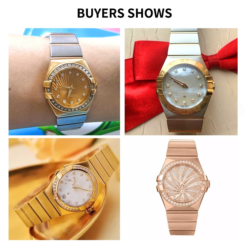 ステンレス鋼時計ストラップオメガコンステレーションダブルイー - Omega Watch Constellation のレビューと価格