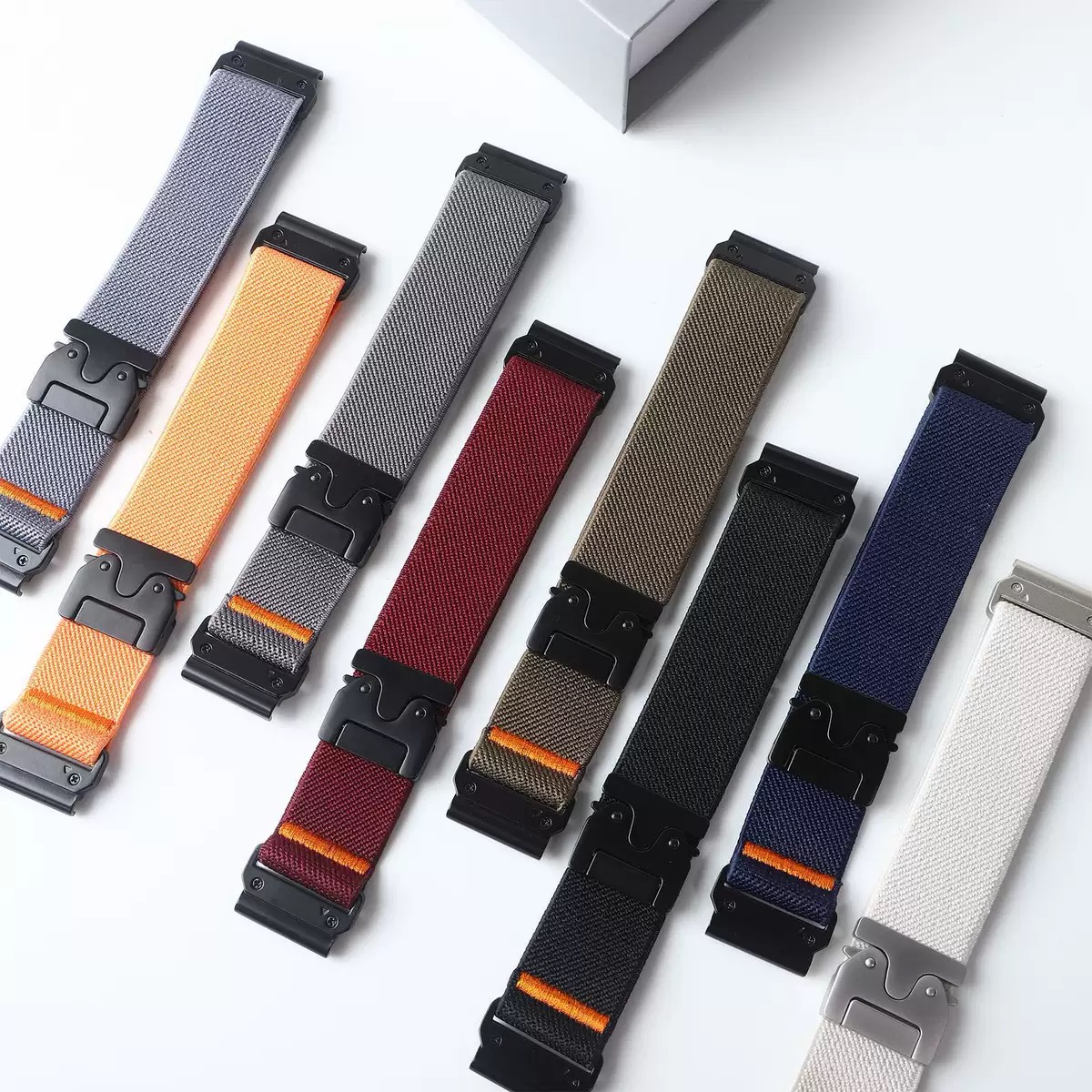 26mm 22mm ナイロン製伸縮性ストラップ Garmin - Parachute Strap Elastic のレビューと価格