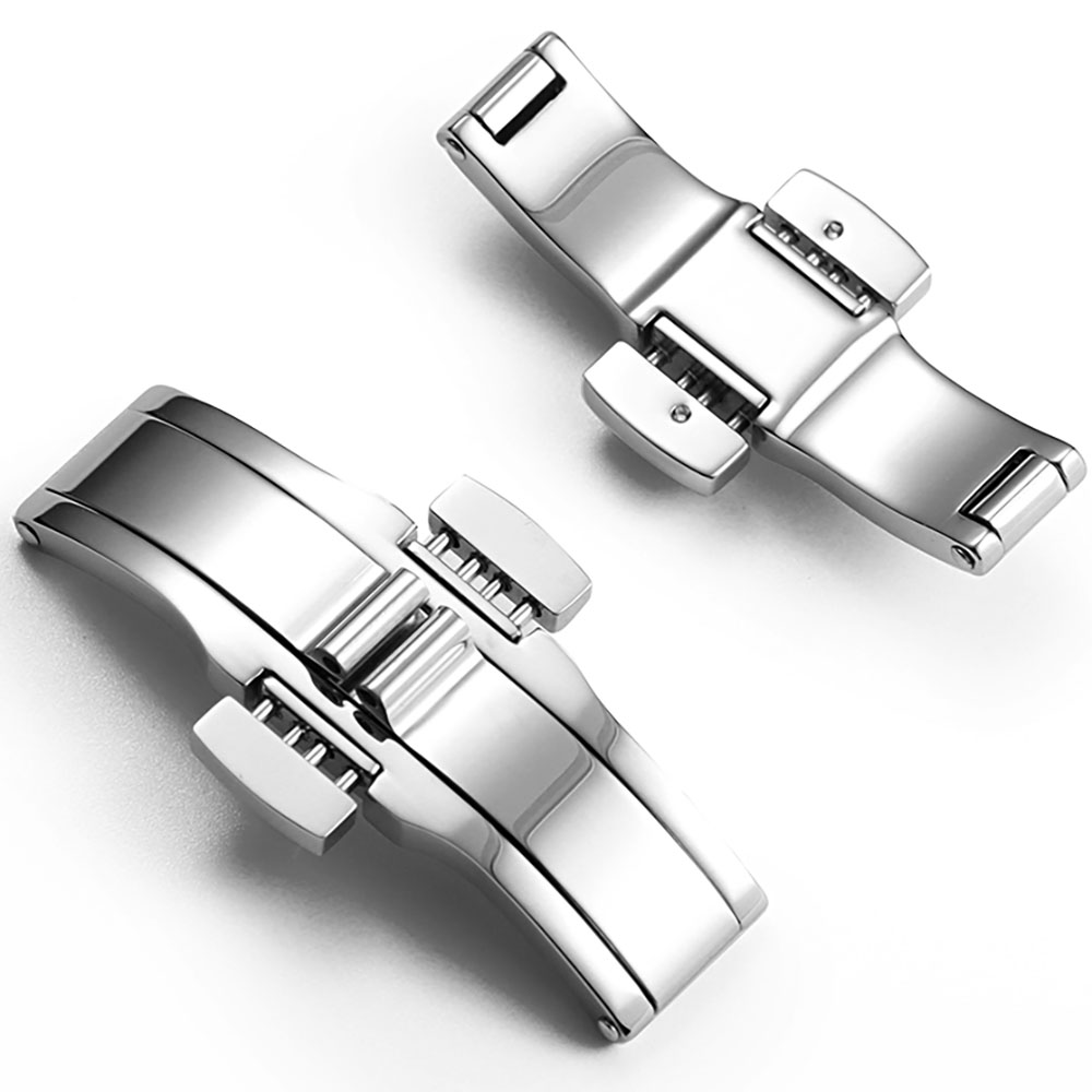シルバーステンレス鋼バタフライバックルティソ 1853 T0 - Butterfly Clasp Deployant のレビューと価格