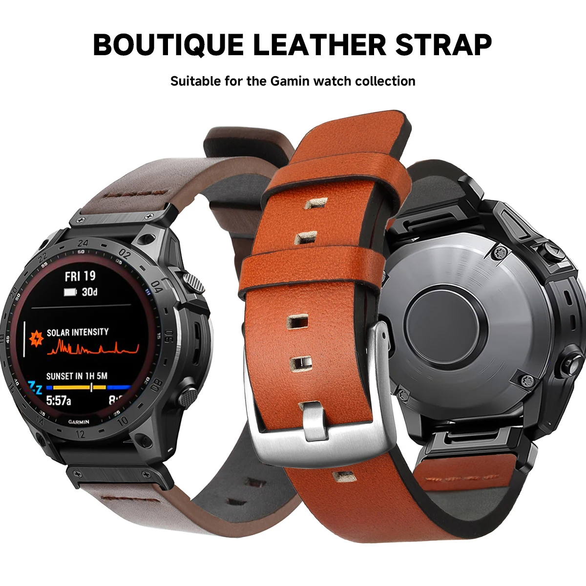 26 ミリメートル 22 ミリメートルクイックフィットストラ - Leather Strap Quick Release のレビューと価格