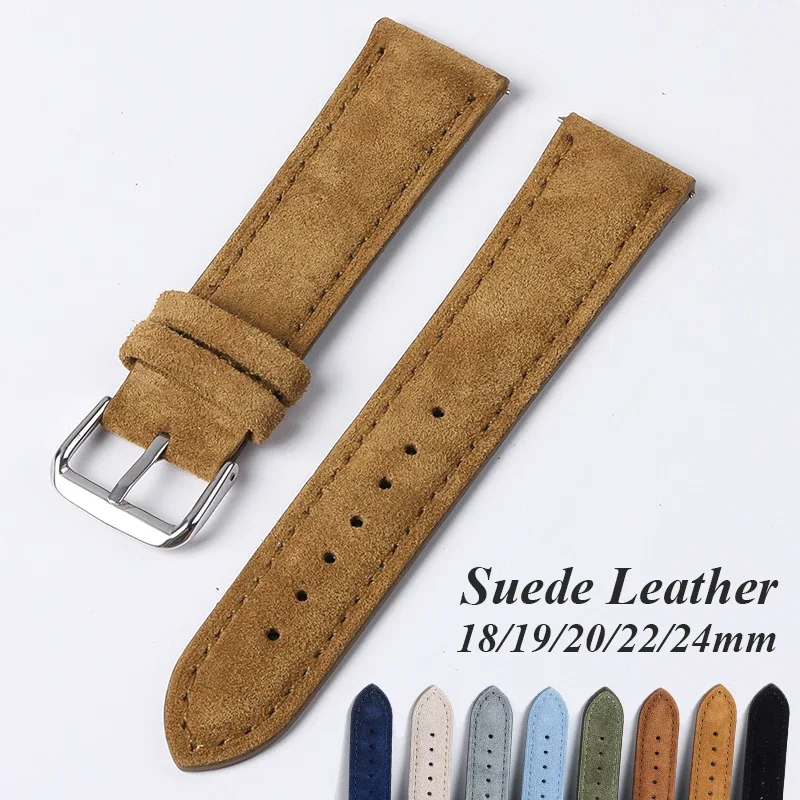 スエード本革時計バンドセイコーヴィンテージ手作りステッチブレ - Suede Strap Watch のレビューと価格